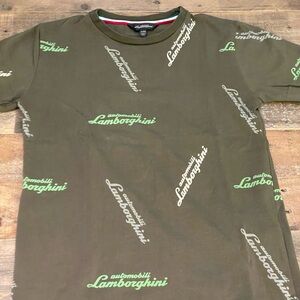 Lamborghini Khaki Green Logo Tee